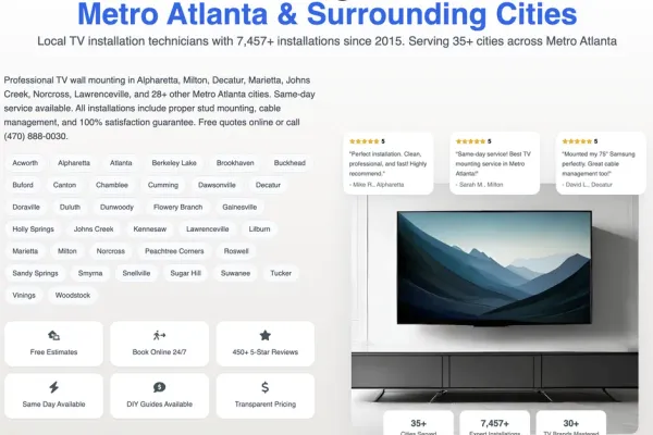 Express Mounting: From startup to Metro Atlanta's top-rated TV installation service
