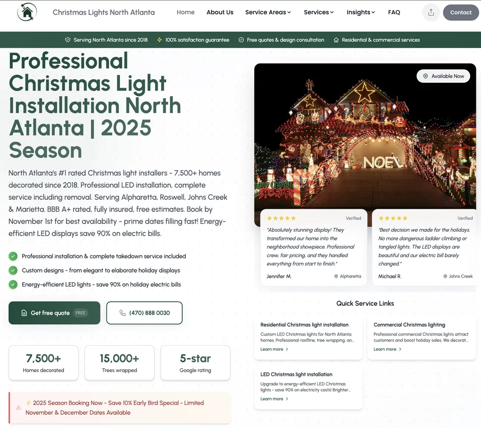 Christmas Lights North Atlanta: Turning seasonal magic into year-round business growth