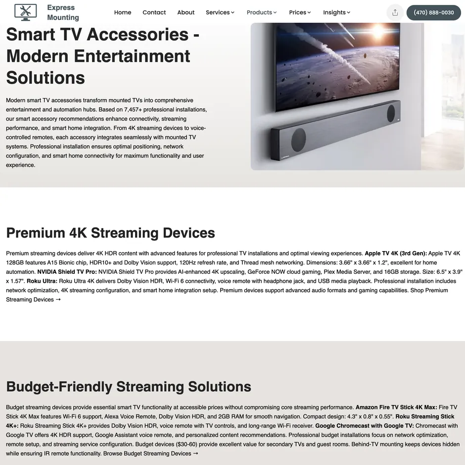 Local SEO domination: Owning 'TV mounting' across Metro Atlanta